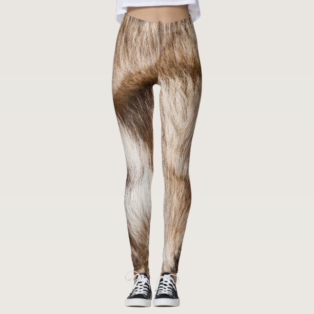 Legging Textura de pele elegante (Frente)