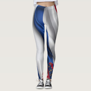 Legging Textura de seda da bandeira da Croácia