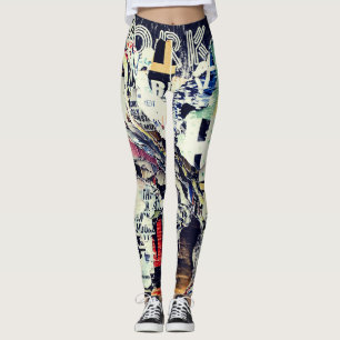 Legging Textura de tipografia criativa 3D