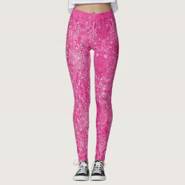 Legging Textura elegante de bolor cor-de-rosa abstrato mod