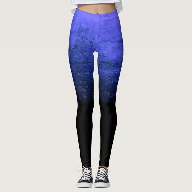 Legging Textura Envelhecida Ombré Preta - Índigo (Frente)