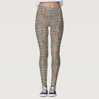 Legging textura falsa com padrão de pontos