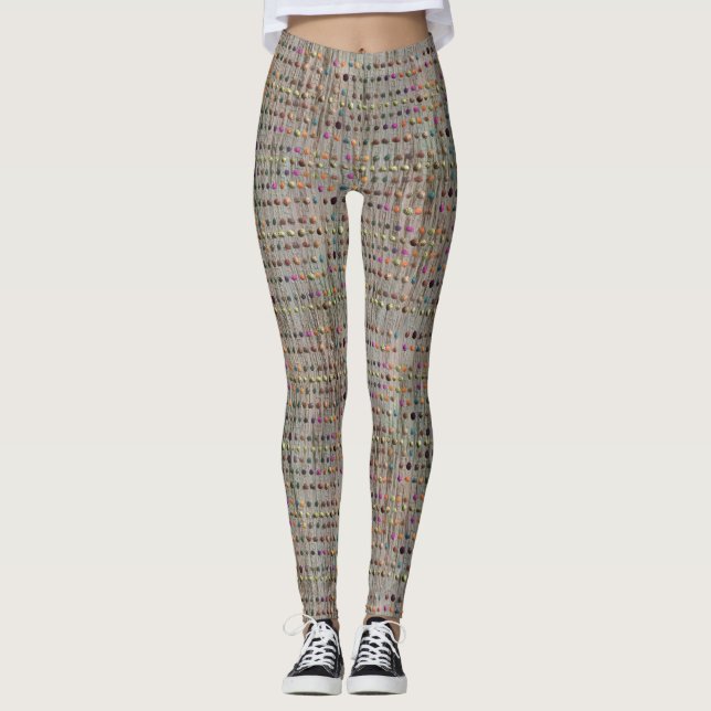 Legging textura falsa com padrão de pontos (Frente)