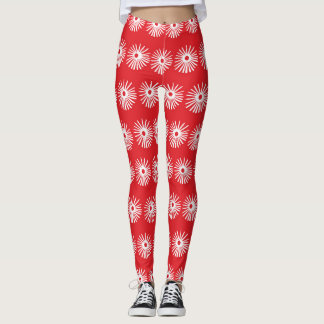 Legging Textura floral branca e abstrato.