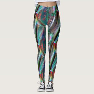 Legging Textura lenhosa psíquica, digital resistente