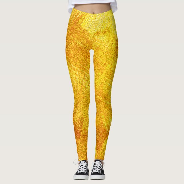 Legging Textura luxuosa do ouro, fundo abstrato. (Frente)