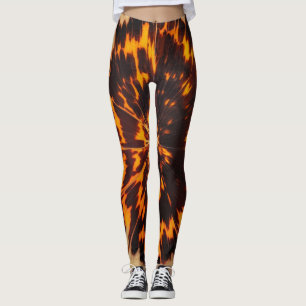 Legging Textura Marrom e Preta Abstrata Chic TortoiseShell