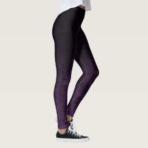 Legging Textura Ombre Grunge Preta e Roxa
