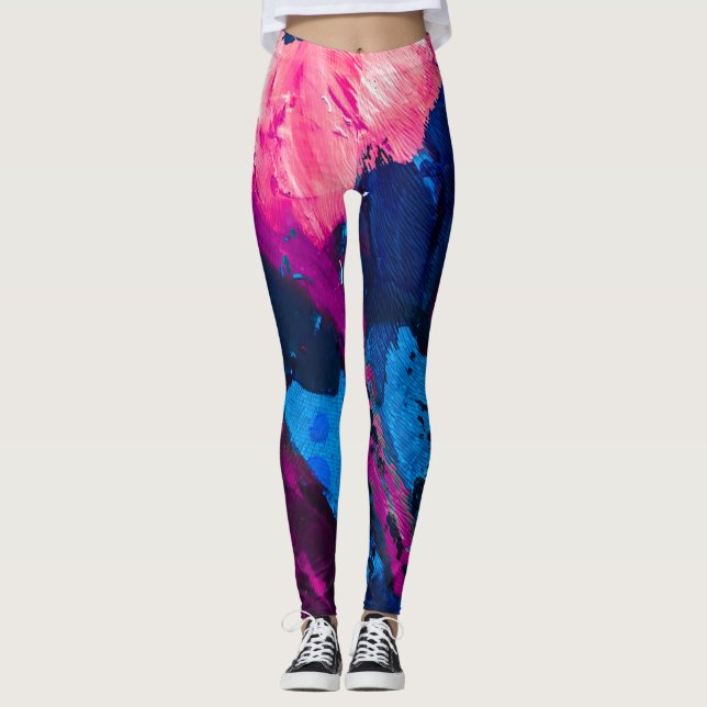 Legging Textura pintada artística, decoração moderna. (Frente)