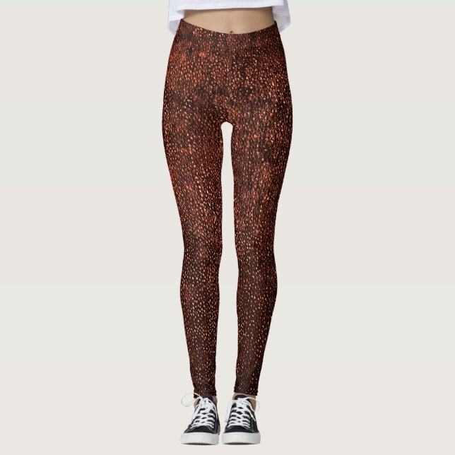 Legging Textura Realista Do Couro Russo (Frente)