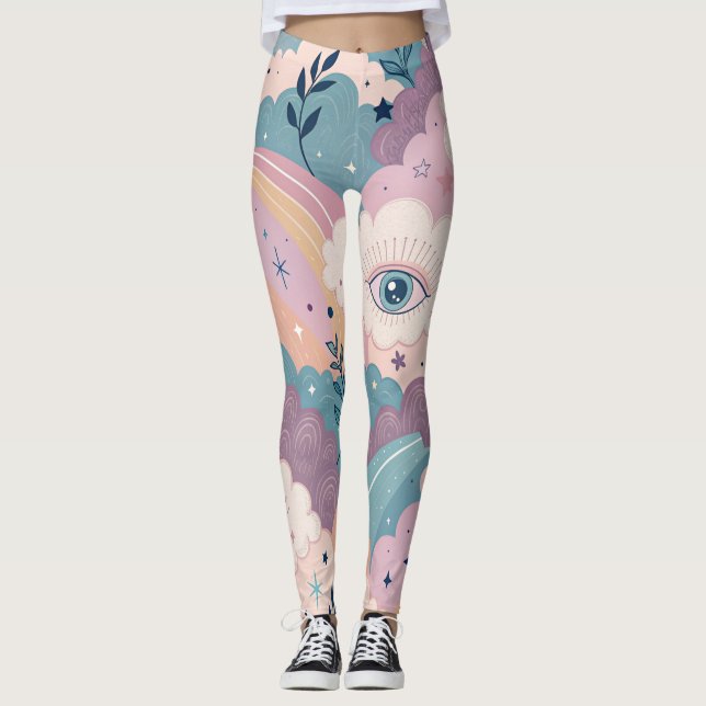Legging Textura Surreal de Sonho – Etérea Sem Costura (Frente)