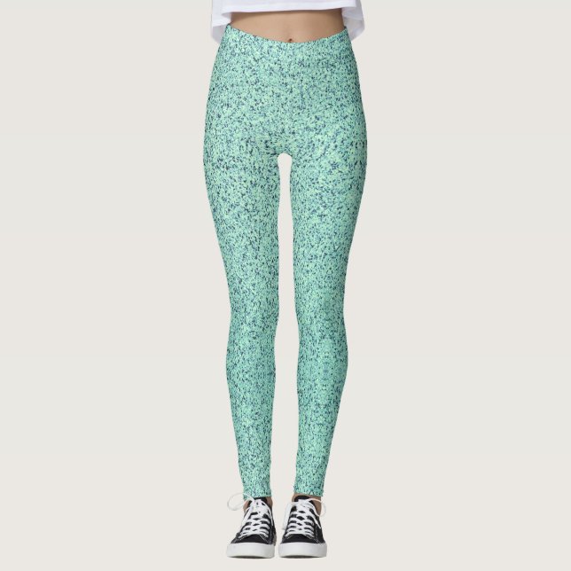 Legging Textura verde em betão Primavera de Pastel (Frente)