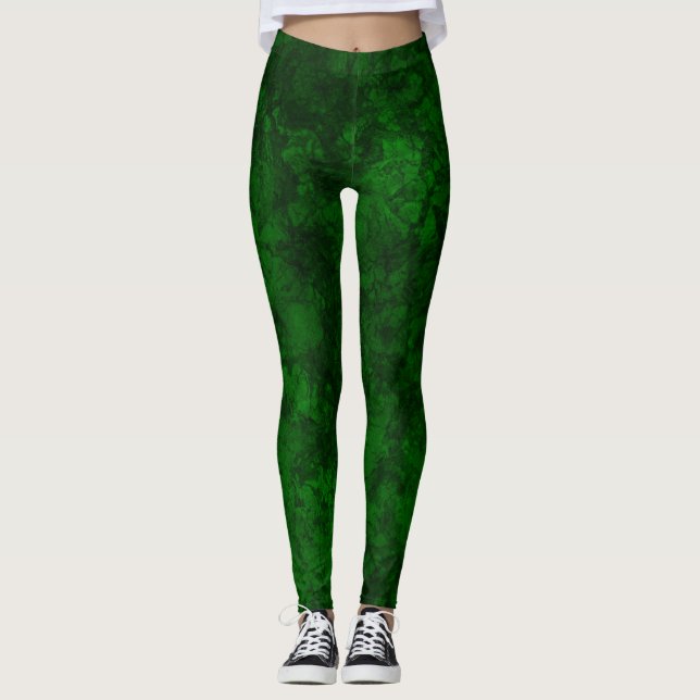 Legging Textura verde escura textura suede marble granite  (Frente)
