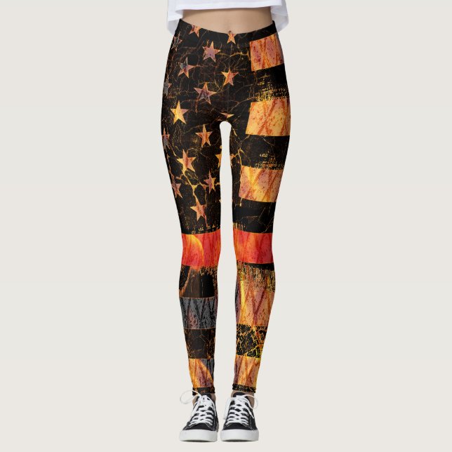 Legging Thin Red Line and Flames (Frente)