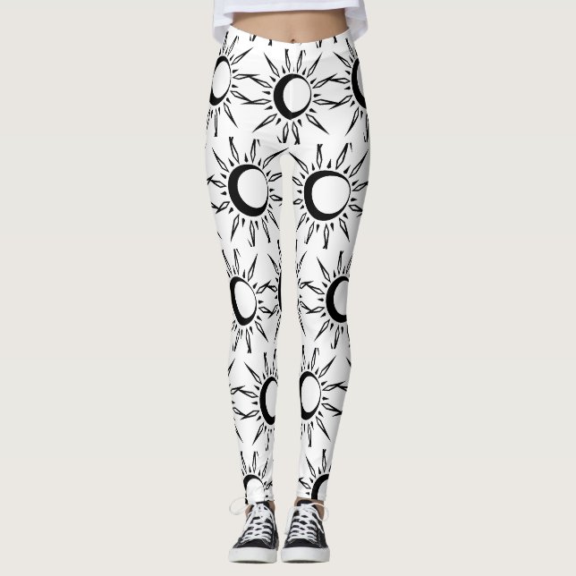 Legging Thunder_Cove da Lua do Crescente Sol Brilhante (Frente)