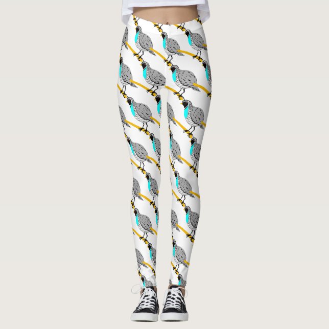 Legging Thunder_Cove da Quail com garganta azul (Frente)