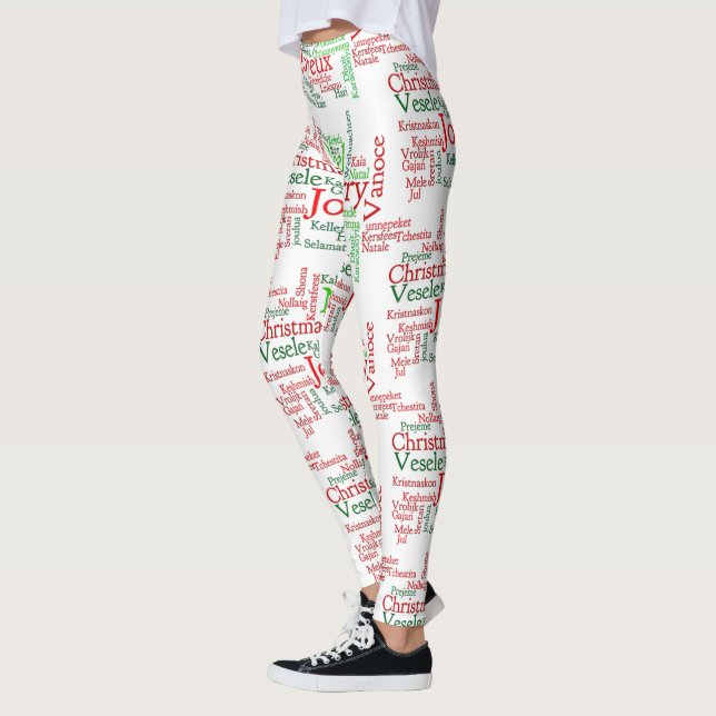 Legging Tidings De Natal Pelo Mundo (Esquerda)