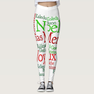 Legging Tidings De Natal Pelo Mundo