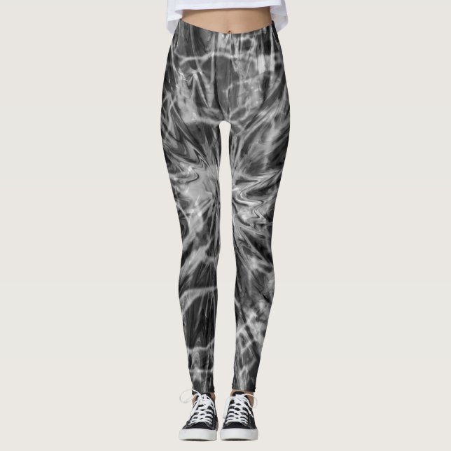 LEGGING TIE DYE BLACK WHITE (Frente)