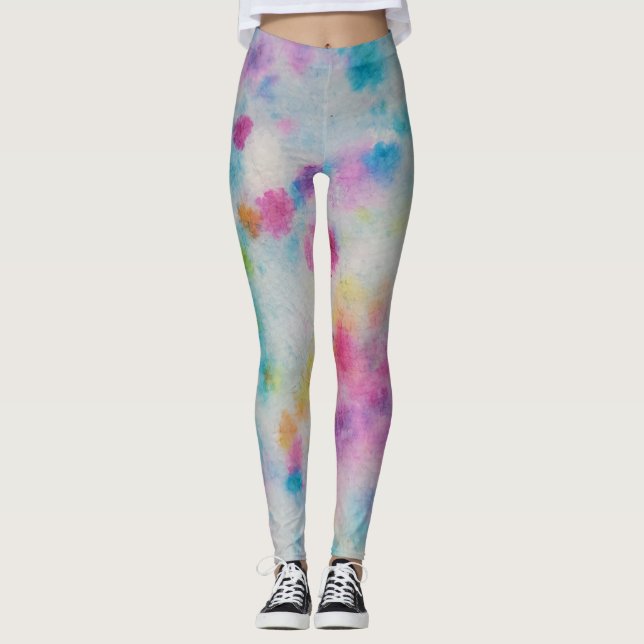 Legging Tie Dye Pastel Watercolor (Frente)