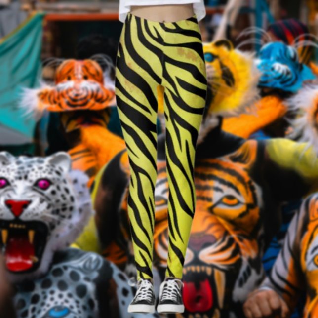 Legging Tigre - Pernas Amarelas - Impressão em Animais Neg (Criador carregado)