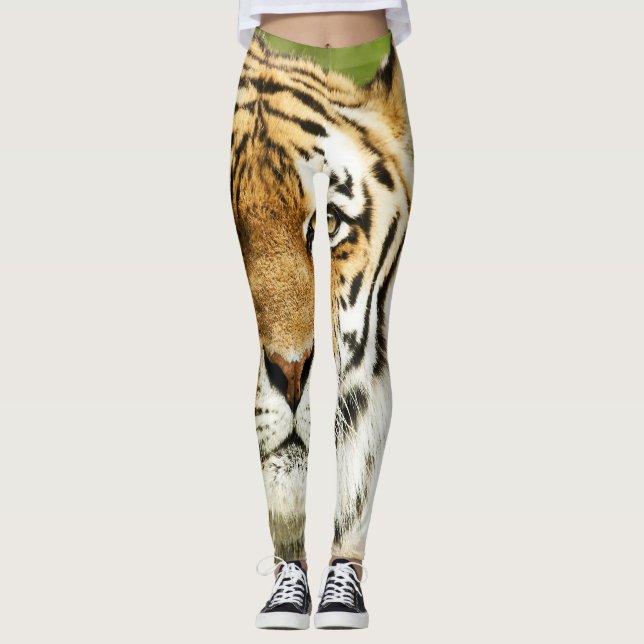 Legging Tigre Siberiano Raro: Descanso Ameaçado (Frente)