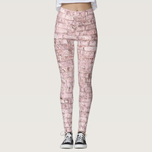 Legging Tijolo retrorreflector rosa: Abstrato saturado