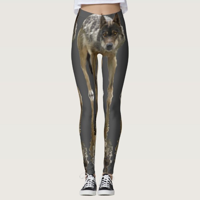 Legging Timber Wolf Wildlife design (Frente)