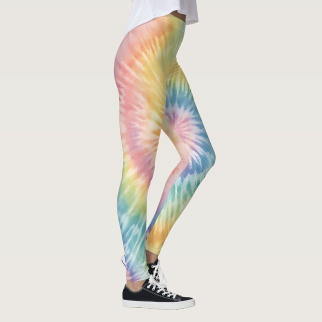 Legging Tinta Corante Arco-íris Pastel Aquarela  (Direita)