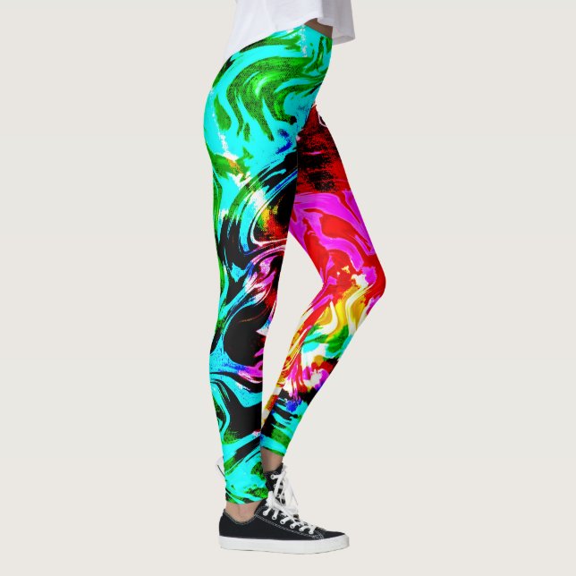 Legging Tinta da Tempestade de Fogo, (Direita)