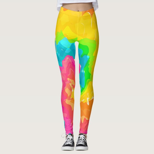 Legging Tinta de Boho Retro (Frente)
