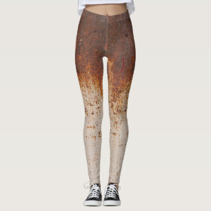 Legging Tinta descascada, textura enferrujada de parede.