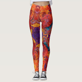 Legging Tintas coloridas e flores - Design