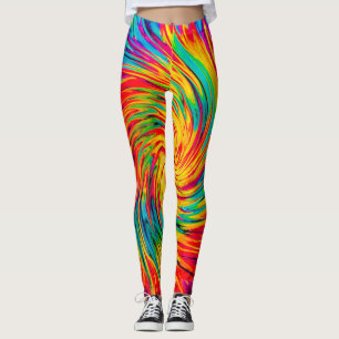 LEGGING TINTURA EM VENTO ABSTRATO