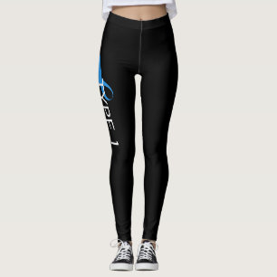 Legging Tipo - 1 ESPERANÇA da consciência da fita azul d