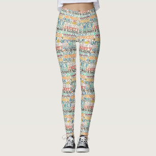 Legging tipografia acorde e levante