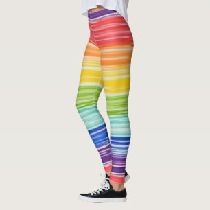Legging Tiras arco-íris desarrumadas