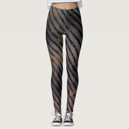 Legging Tiras de corte cruzado de cinzas ou fitas de carbo
