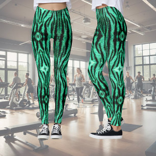Legging Tiras de néon verdes - padrão