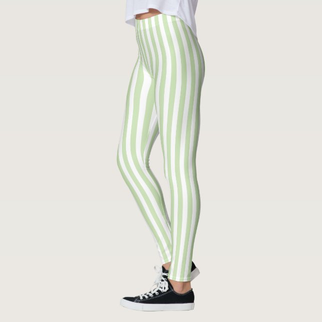Legging Tiras doces brancas e verdes claras (Esquerda)