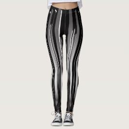 Legging Tiras Modernas / Pernas Brancas Pretas