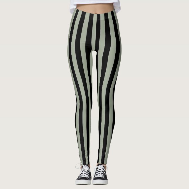 Legging Tiras Negras Pernas de Mulheres (Frente)