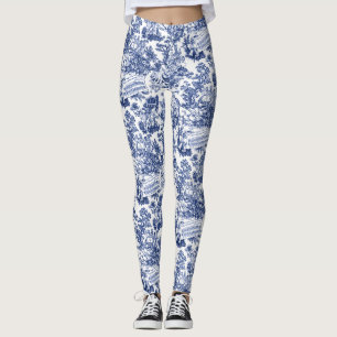 Legging Todos em Harmony Toile de Jouy (tinta índigo)