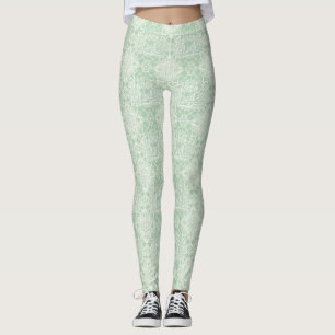 Legging Toile Vintage Sage com Figuras Clássicas