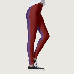 Legging Tom Duo Roxo e Vermelho Escuro