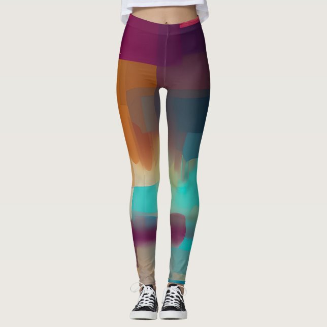 Legging Tom vibrante retrô mistura (Frente)