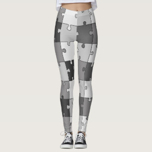 Legging Tons brincalhão das cinzas do quebra-cabeça de