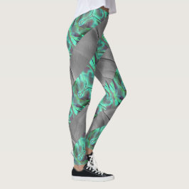 Legging Tons estranhos de acamuflagem, esverdeados a carbo