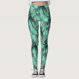 Legging Tons estranhos de acamuflagem, esverdeados a carbo