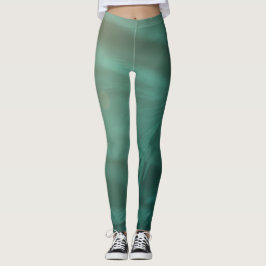 Legging tons verdes místicos de folhas e plantas